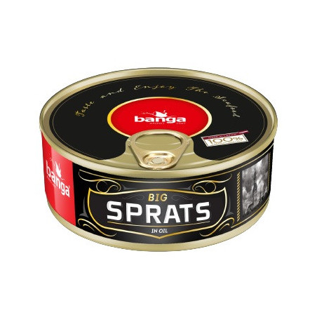 Dideli šprotai aliejuje BANGA, 240 g