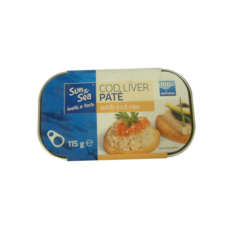 Menkių kepenėlių paštetas SUN&SEA, 115 g