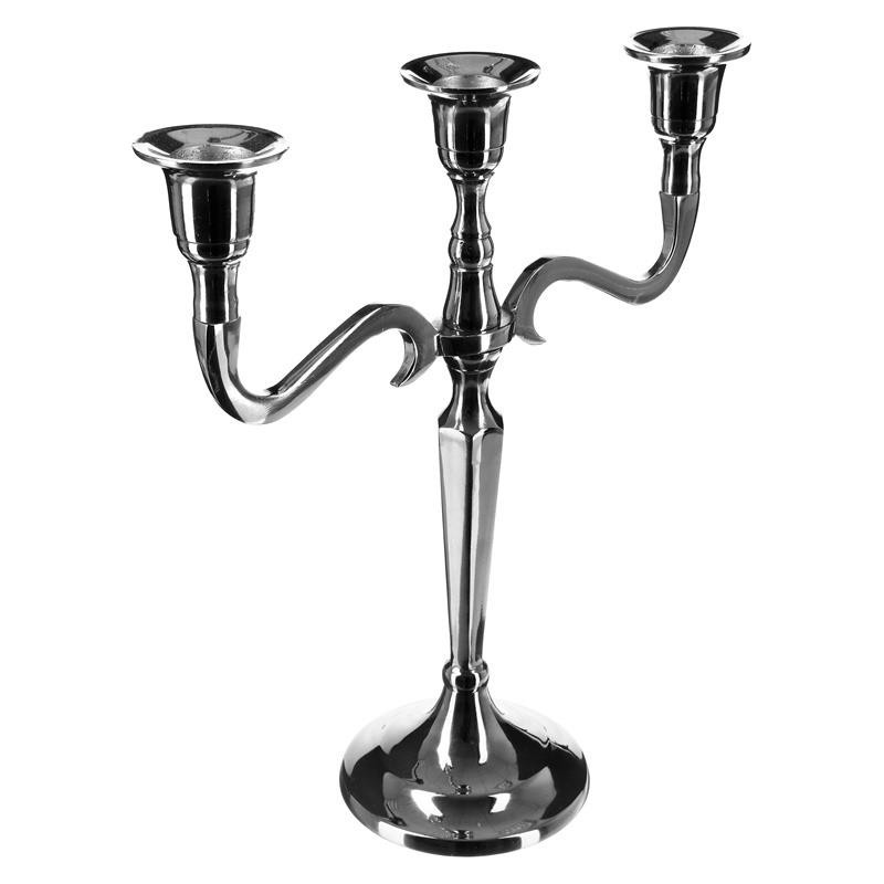 Žvakidė 123154, metalas, 265 mm, sidabro Žvakidė 123154, metalas, 265 mm, sidabro