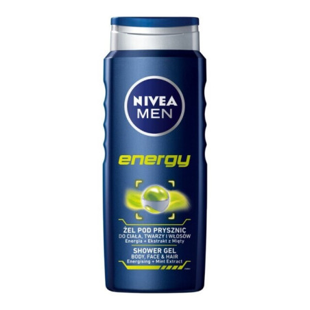 Dušo želė vyrams NIVEA, Energy, 500 ml