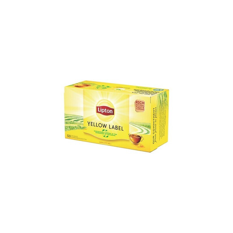 Juodoji arbata LIPTON YELOW LABEL, 50 vnt.