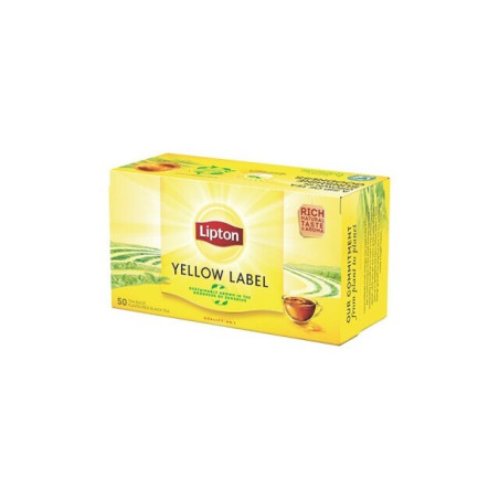 Juodoji arbata LIPTON YELOW LABEL, 50 vnt.