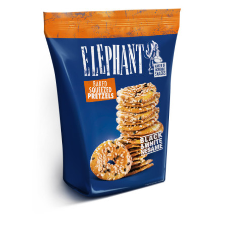 Krekeriai su sezamo sėklomis ELEPHANT White&Black Sesame, 80 g