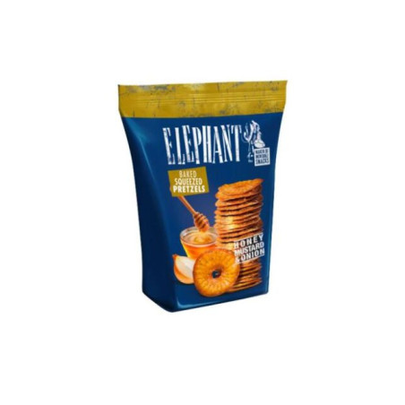 Krekeriai ELEPHANT su medumi, garstyčiomis ir svog., 70 g