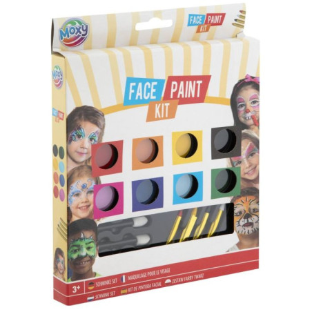Piešimo ant veidų rinkinys Moxy Face, 9 spalvos, 1 vnt