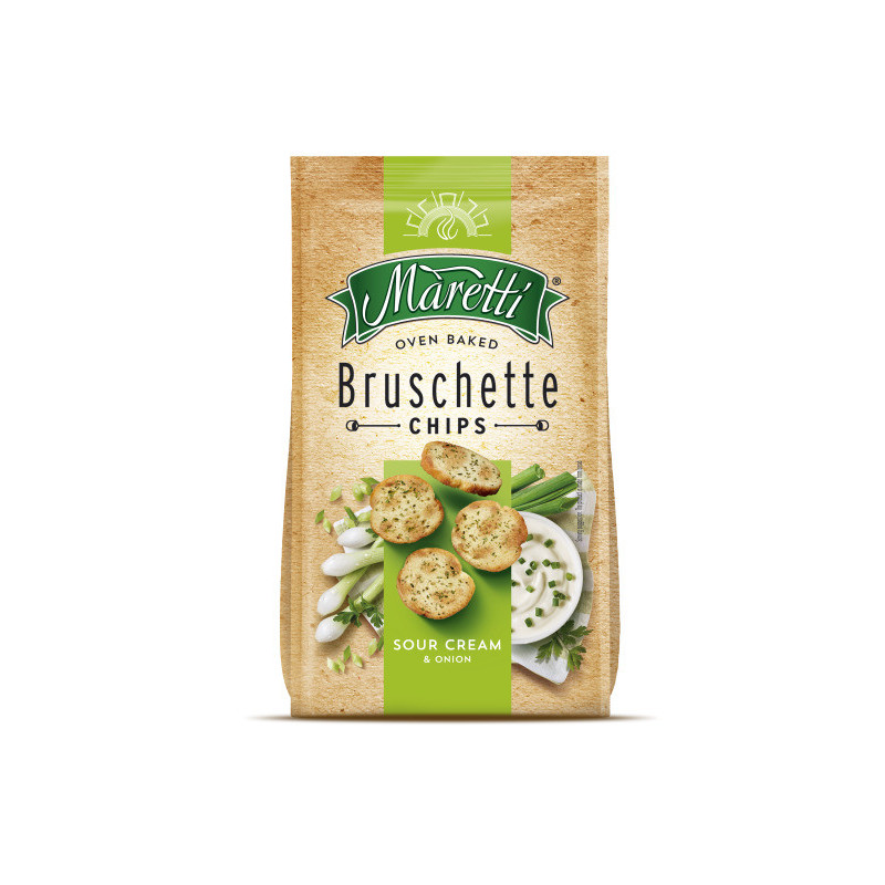 Duonos traškučiai MARETTI, grietinės ir svogūnų sk., 70 g