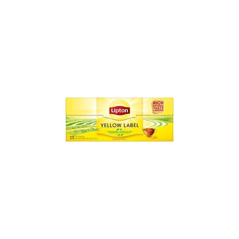 Juodoji arbata LIPTON YELOW LABEL, 25 vnt.