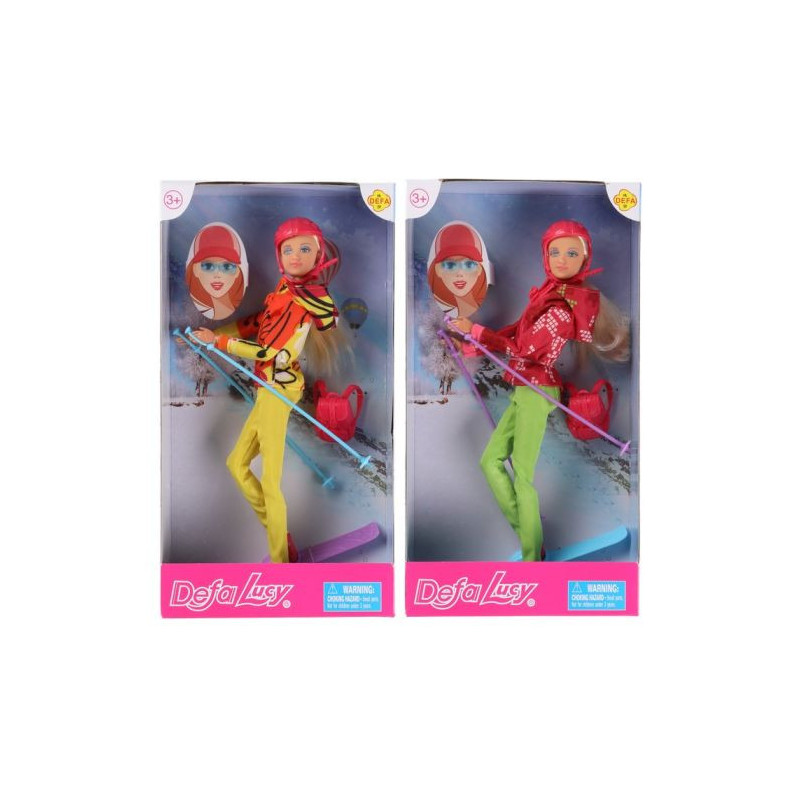 Lėlės kalnų slidinėjimo rinkinys Defa Lucy Doll, 1 vnt
