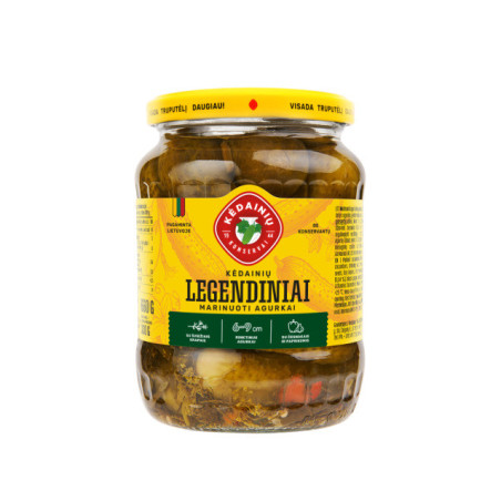 Marinuoti agurkai KĖDAINIŲ, LEGENDINIAI, nepjaustyti, 660 g