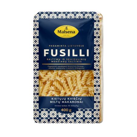 Kietagrūdžiai makaronai MALSENA FUSILLI, 400 g