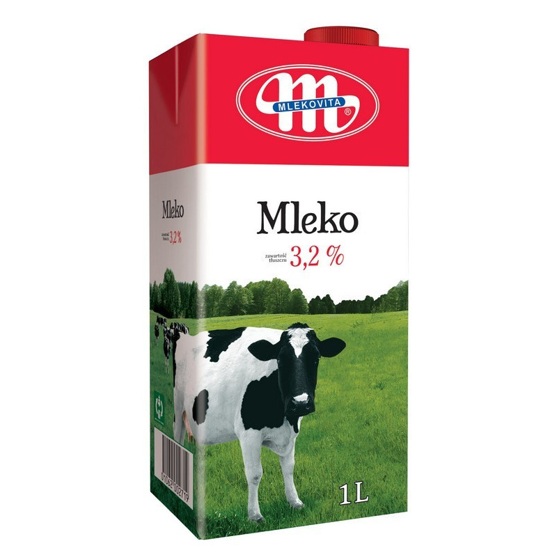 Pienas MLEKOVITA, 3,2% rieb., UAT, 1 l