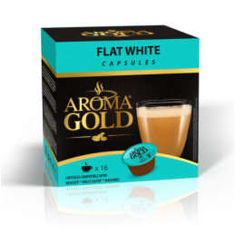 Kavos kapsulės AROMA GOLD FLAT WHITE, 187,2 g