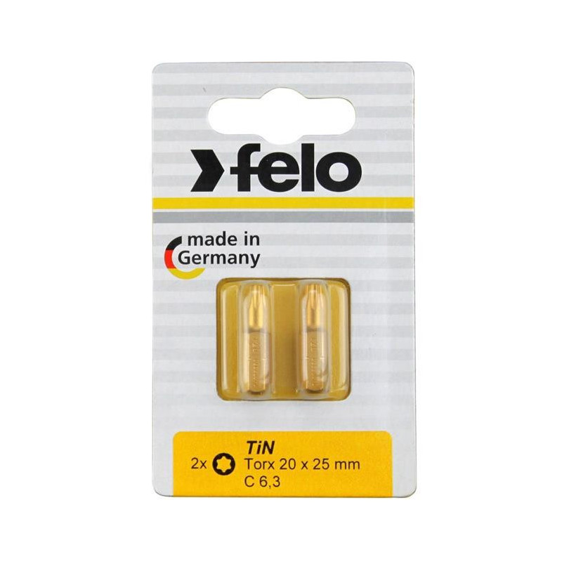 Atsuktuvų antgaliai Felo Torx 20, 25 mm, 2 vnt Atsuktuvų antgaliai Felo Torx 20, 25 mm, 2 vnt