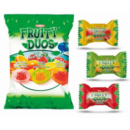 Karamelė įvairių vaisių skonių FRUITY DUOS, 1 kg