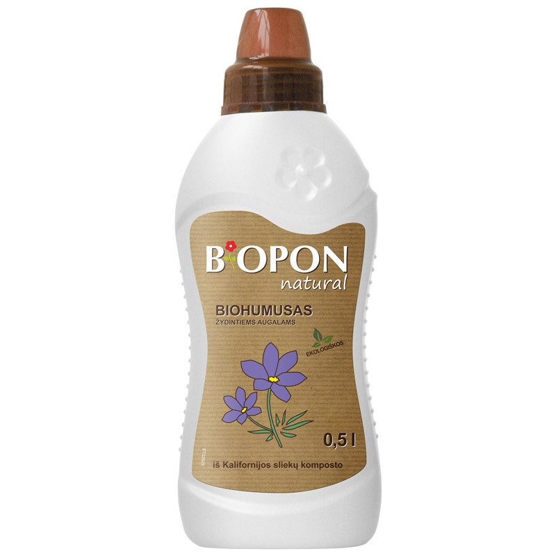 Biohumusas žydintiems augalams, Biopon, 1583, 0.5l Biohumusas žydintiems augalams, Biopon, 1583, 0.5l