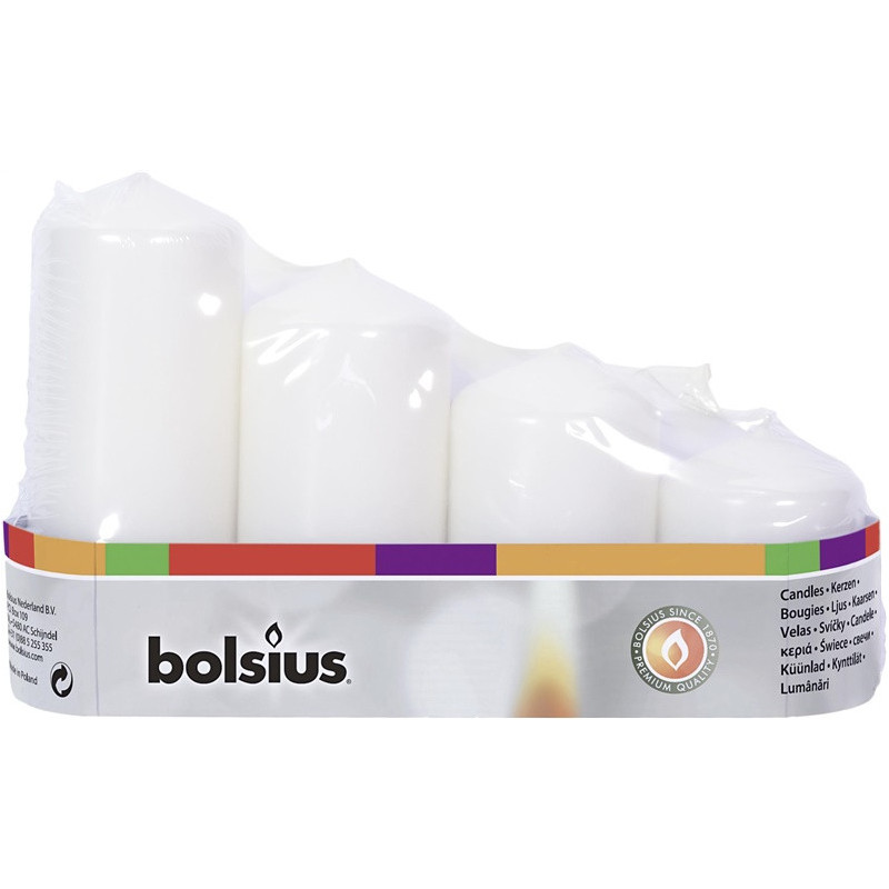 Žvakė cilindrinė Bolsius, 1 - 2 h, 4 vnt. Žvakė cilindrinė Bolsius, 1 - 2 h, 4 vnt.