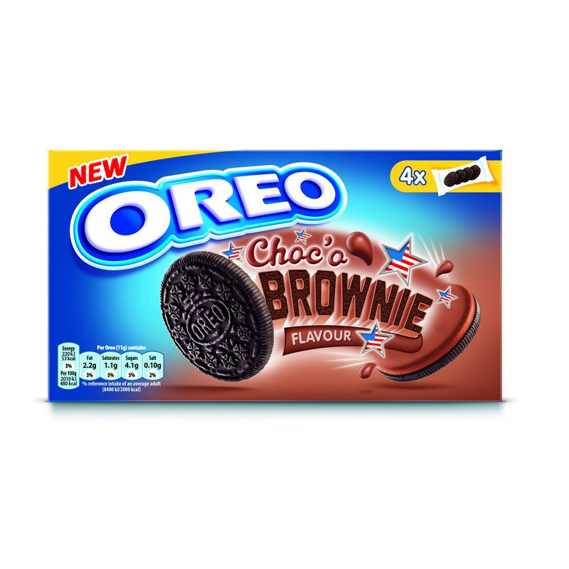 Kakav. sausainiai OREO BROWNIE su šokoladinio sk. įd., 176 g