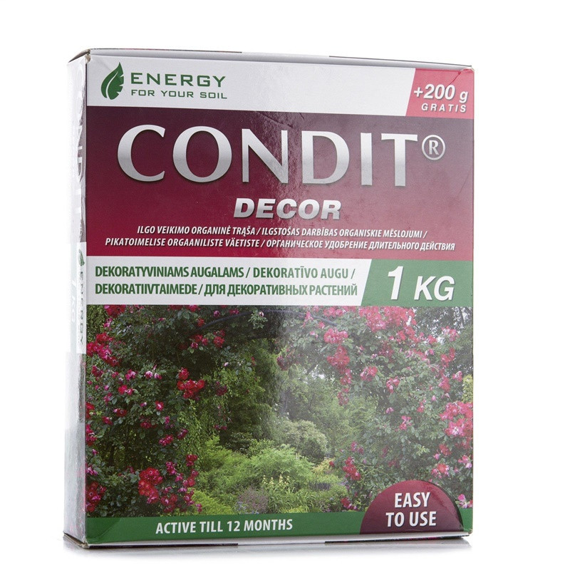Trąšos granuliuotos organinės Condit Decor, 1 kg Trąšos granuliuotos organinės Condit Decor, 1 kg