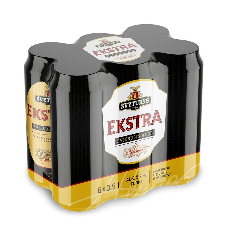 Alus ŠVYTURIO EKSTRA, 5.2 %, 6 x 0.5 l