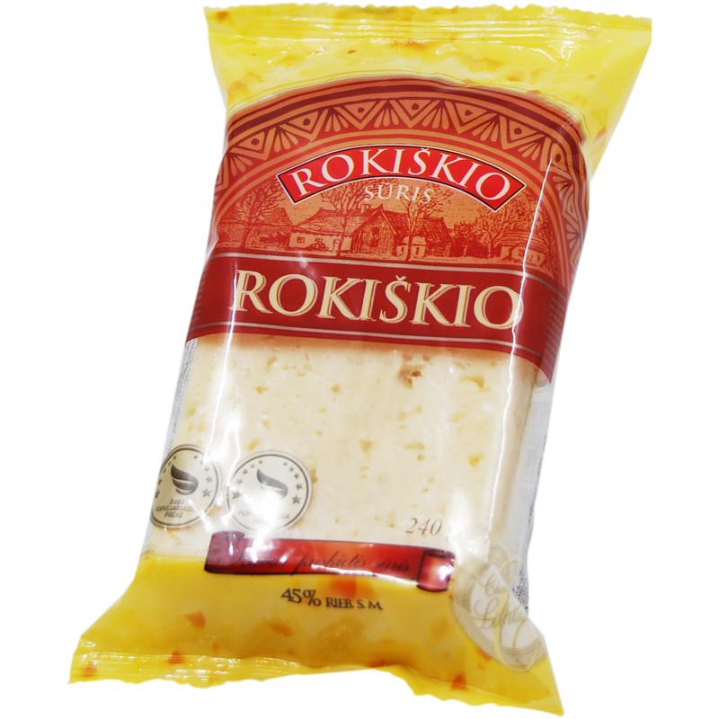 Fermentinis sūris ROKIŠKIO, be laktozės, 45% rieb., 240 g