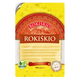 Fermentinis sūris ROKIŠKIO, 48% rieb., riekut., 150 g