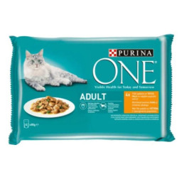 Šlapias kačių maistas ONE, vištiena, 0.085 kg x 4 vnt.