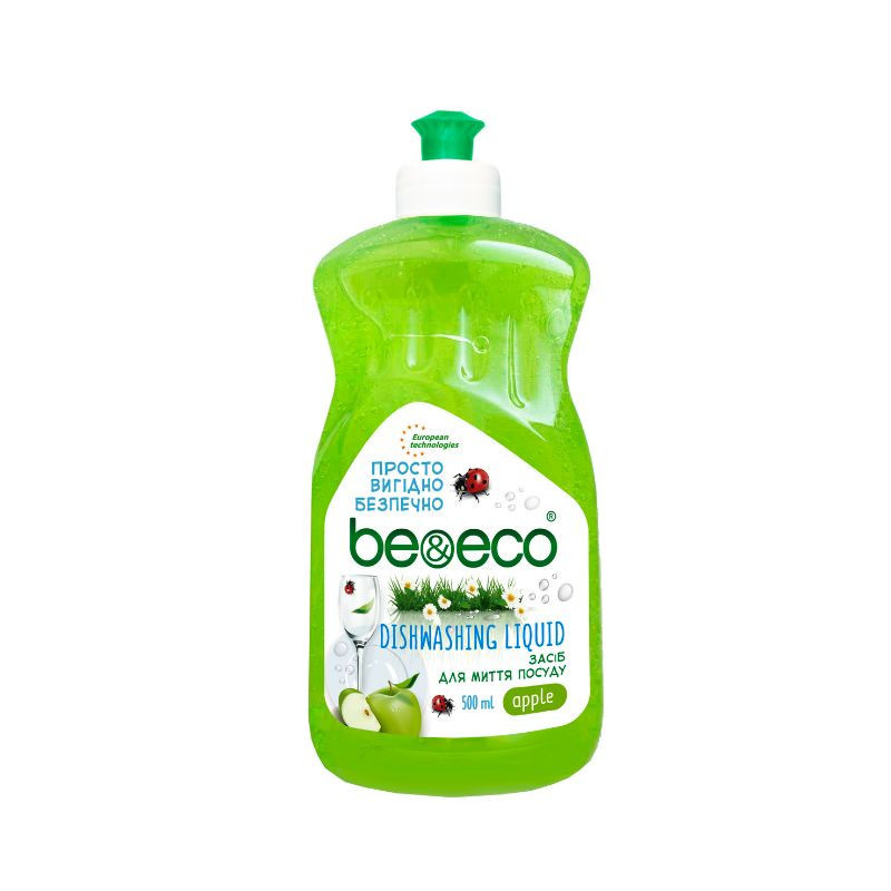 Indų ploviklis Be&Eco obuolių aromato, 500 ml