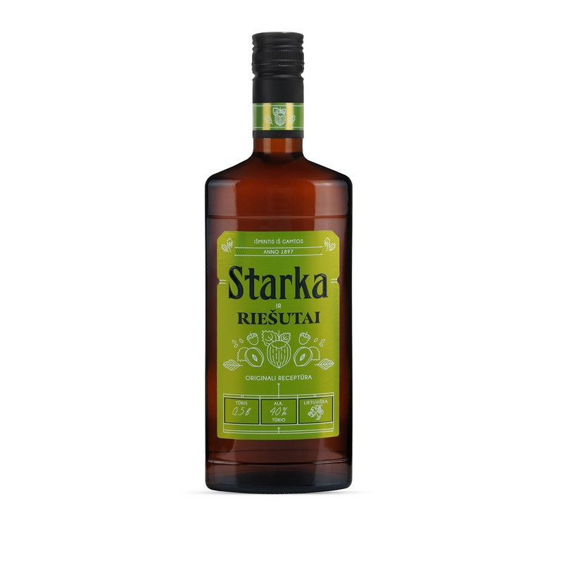 Spir. gėrimas VILNIAUS STARKA RIEŠUTAI, 40 %, 0.5 l