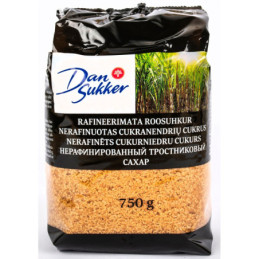 Rudasis cukranendrių cukrus DANSUKEKR, 750 g