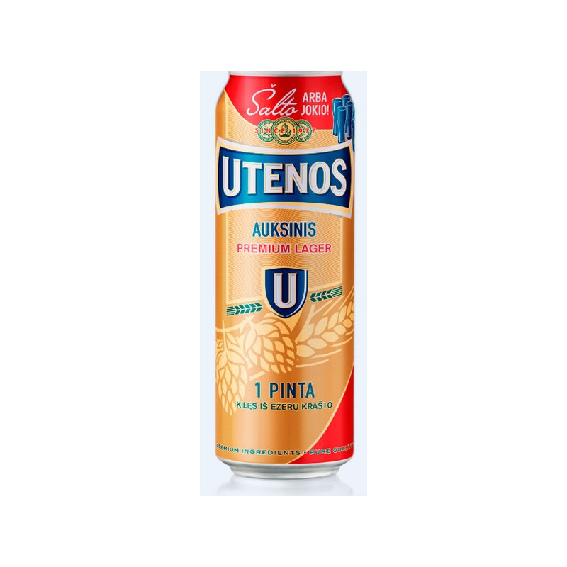 Alus UTENOS AUKSINIS, 5 %, 0.568 l