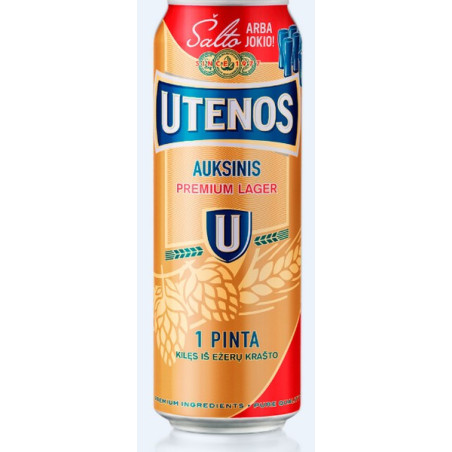 Alus UTENOS AUKSINIS, 5 %, 0.568 l