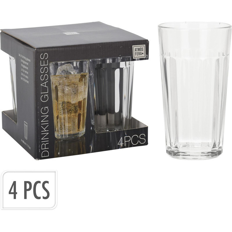 KOMPLEKTAS STIKLINIŲ 350ML 4VNT KOMPLEKTAS STIKLINIŲ 350ML 4VNT