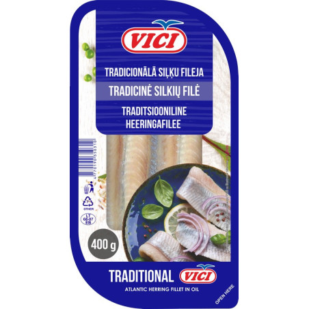 TRADICINĖ silkių filė, 400 g