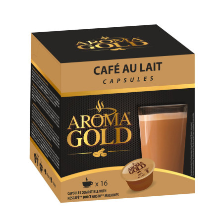 Kavos kapsulės AROMA GOLD  Cafe Au Lait, 160g