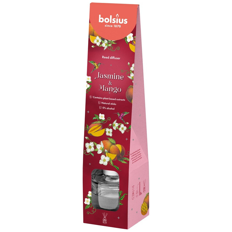 Namų kvapas Bolsius Jazminų ir mangų, 30 ml Namų kvapas Bolsius Jazminų ir mangų, 30 ml