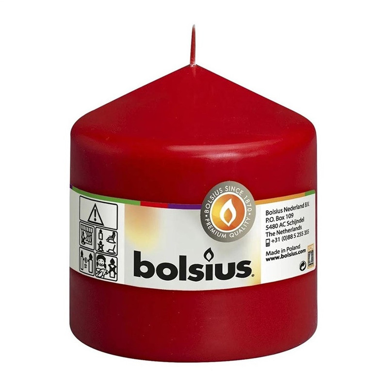 Žvakė, cilindrinė Bolsius, H10 cm, ?9.8 cm Žvakė, cilindrinė Bolsius, H10 cm, ?9.8 cm