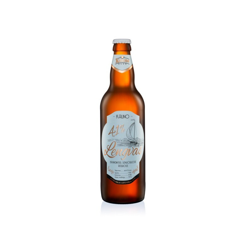 Alus KAUNO lengvas, šviesusis, 4,1 %, but., 500 ml