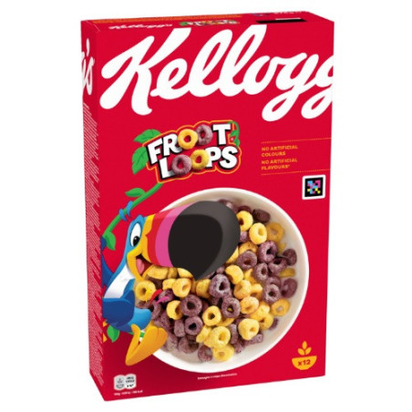Sausi pusryčiai KELLOGGS FROOT LOOPS, 375 g