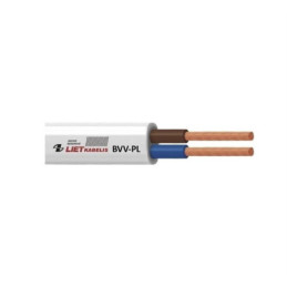 Kabelis Lietkabelis BVV-PL, 2 x 2.5 mm², baltas