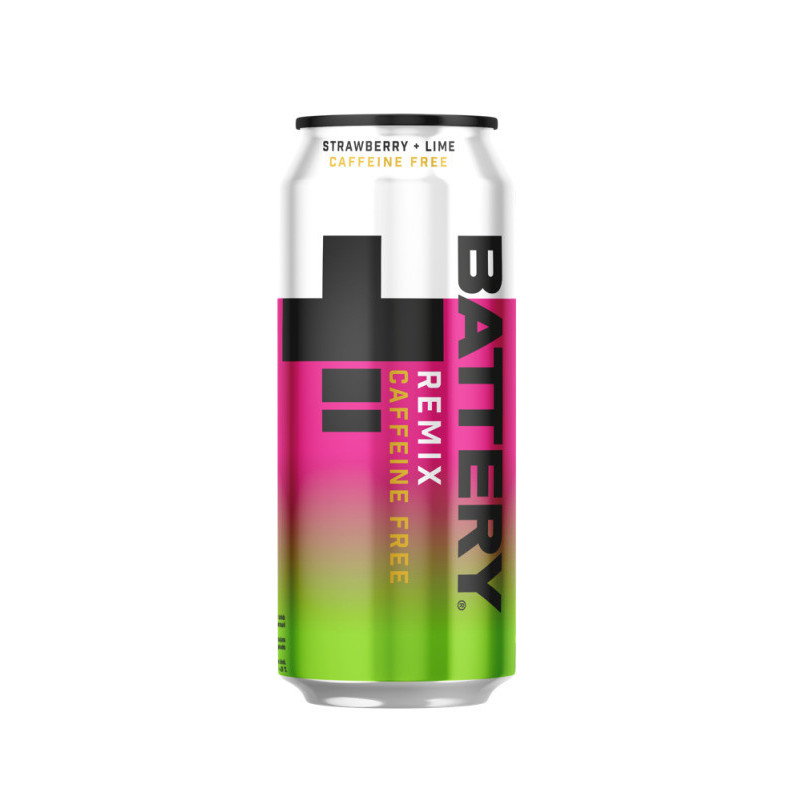 Gaivusis gėrimas BATTERY, ZERO CAFFEINE STRAWB LIME, 500 ml