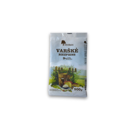 Varškė TĖVIŠKĖS, 9% rieb., 500 g