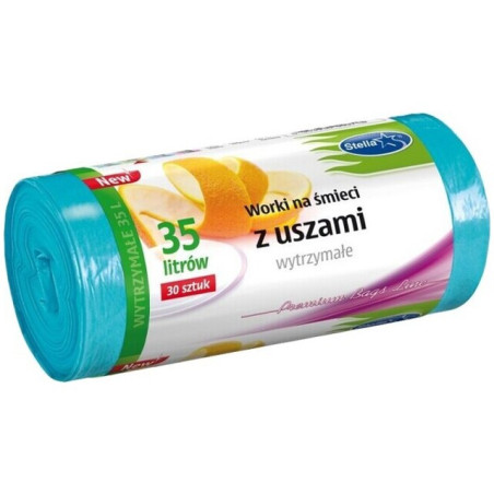 Šiukšlių maišai STELLA, lengvai užrišami, 35 l, 30 vnt