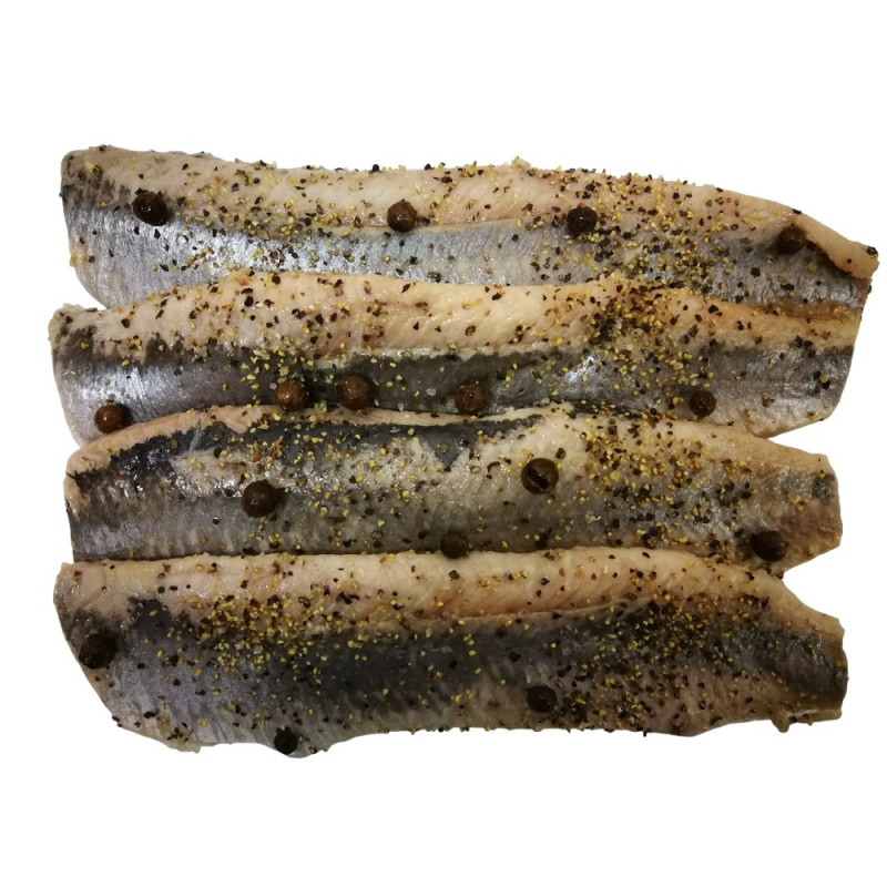 Silkės filė RUSNĖS PIPIRINĖ, sauso sūdymo, 1 kg