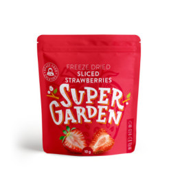 Šaltyje džiovintos SUPERGARDEN, braškių juostelės, 10 g