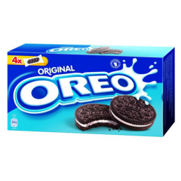 Kakaviniai sausainiai OREO su vanilės skonio įdaru, 44 g