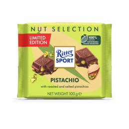 Pieninis šokoladas  su pistacijomis RITTER SPORT, 100 g