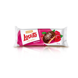 Sausainiai LOVITA su aviečių skonio želiniu įd., 135 g