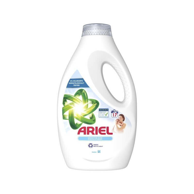 Skystas skalbiklis ARIEL SENSITIVE, 17 skalbimų, 850 ml