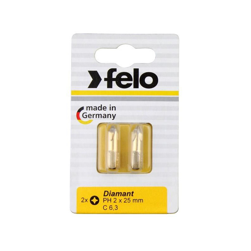 Atsuktuvų antgaliai Felo PH2, 25 mm, 2 vnt Atsuktuvų antgaliai Felo PH2, 25 mm, 2 vnt