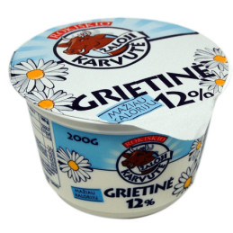 Grietinė ŽALOJI KARVUTĖ, 12% rieb., 200 g